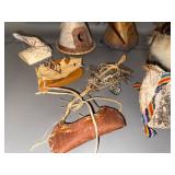 Collection of Native American Style Miniatures and Tribal Decor Items