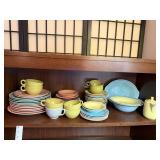 Set of Lu-Ray Pastels Dinnerware Assorted Plates Cups and Serving Pieces