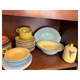 Set of Lu-Ray Pastels Dinnerware Assorted Plates Cups and Serving Pieces