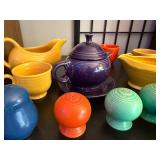 Fiesta Mix Color Tableware Collection - Creamers, Teapot, Cups, Salt and Pepper Shakers