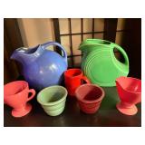 Collection of Vintage Multicolor Fiesta Pottery Tableware