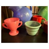 Collection of Vintage Multicolor Fiesta Pottery Tableware