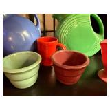 Collection of Vintage Multicolor Fiesta Pottery Tableware