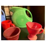 Collection of Vintage Multicolor Fiesta Pottery Tableware