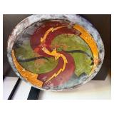 Set of 3 Hand-Painted Wooden Folk Art Bowls