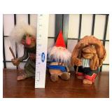 Set of 3 Scandinavian Troll and Gnome Figurines