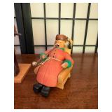Collection of 4 Vintage Hand-Painted Wooden Figurines