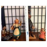 Collection of 4 Vintage Hand-Painted Wooden Figurines