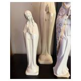 Set of 3 Vintage Porcelain Virgin Mary Figurines Germany Japan