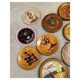 Collection of 10 Hand-Painted Scandinavian Folk Art Wall Plaques and Plates