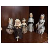 Set of 6 Lefton Exclusive Nun Figurines with Rosaries