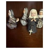Set of 6 Lefton Exclusive Nun Figurines with Rosaries