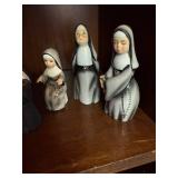Set of 6 Lefton Exclusive Nun Figurines with Rosaries