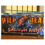 Wild Bear Salmon Run IGT Slot Machine Glass Panel Sign 24 Inch