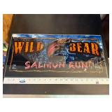 Wild Bear Salmon Run IGT Slot Machine Glass Panel Sign 24 Inch