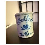 Bedford Mass Miniature Stoneware Crock 1993 Cambridge Pottery Works