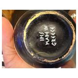 Set of 4 Greek Ceramic Decorative Plates and Trinket Boxes with Classical Motifs