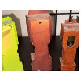 Set of 3 Vintage Wooden Miniature Grandfather Clocks Germany