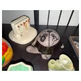 Collection of 6 Southwest Decor Items Including Pottery, Figurines, and Framed Art