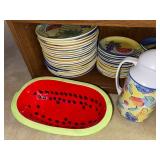 Hand Painted Fruit-Themed Ceramic Dinnerware Collection