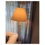 Vintage Metal Floor Lamp with Fabric Shade
