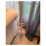 Vintage Metal Floor Lamp with Fabric Shade