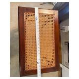 Vintage Wooden Bench with Cane Top, 24x14x18 Inches