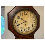 Vintage Sessions Regulator Wall Clock, Octagon Wooden Case, 24 Inches Tall