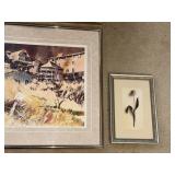 Set of 3 Framed Art Prints - Raleigh Kinney Signed and Flower Study