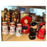Collection of Vintage Asian Figurines, Vases, and Decorative Collectibles