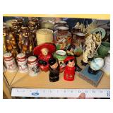 Collection of Vintage Asian Figurines, Vases, and Decorative Collectibles