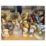 Collection of Ceramic and Porcelain Bird Figurines and Miniature Vases