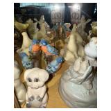 Collection of Ceramic and Porcelain Bird Figurines and Miniature Vases