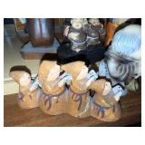 Collection of Vintage Monk and Religious Figurines and Shakers