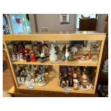 Wood Display Case with Sliding Glass Doors 36x24x18 Inches