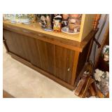 Wood Cabinet with Sliding Doors, Approximately 40 Inches Wide