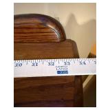 Curved Glass Oak Display Curio Cabinet with Shelves - Contents not included