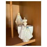Set of Vintage Religious Porcelain Figurines and Holy Water Fonts