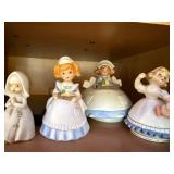 Set of Vintage Religious Porcelain Figurines and Holy Water Fonts