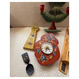 Set of 6 Scandinavian Folk Art Decor Pieces with Rosemaling Designs