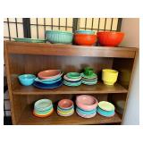 Colorful Vintage Ceramic Bowl and Plate Collection