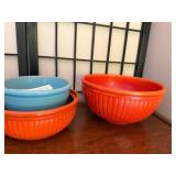 Colorful Vintage Ceramic Bowl and Plate Collection