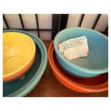 Colorful Vintage Ceramic Bowl and Plate Collection