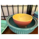 Colorful Vintage Ceramic Bowl and Plate Collection
