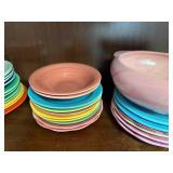 Colorful Vintage Ceramic Bowl and Plate Collection