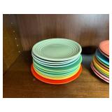 Colorful Vintage Ceramic Bowl and Plate Collection