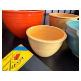 Vintage Fiesta Mixing Bowls and Reference Book Set