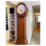 Beautiful Howard Miller 610-901 Grandfather Clock with Wood Case - Purple mark on clock face is due to lighting, not a flaw.