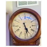 Beautiful Howard Miller 610-901 Grandfather Clock with Wood Case - Purple mark on clock face is due to lighting, not a flaw.