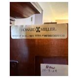 Beautiful Howard Miller 610-901 Grandfather Clock with Wood Case - Purple mark on clock face is due to lighting, not a flaw.